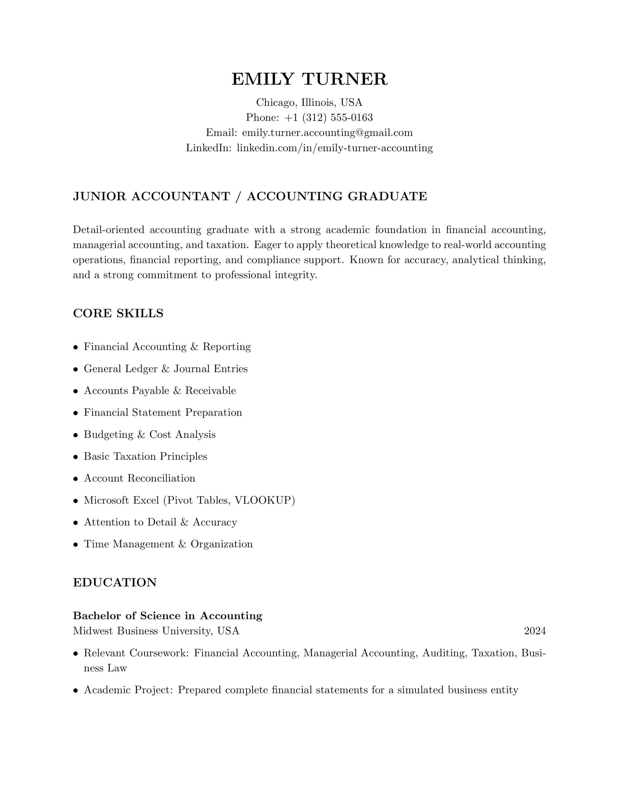 Fresh Graduate One Page CV-images-0 Fresh Graduate One Page CV-images-0